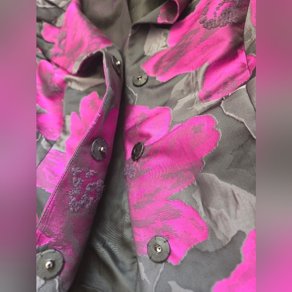 LAFAYETTE 148 Floral Dress Jacket - Pinky Purple and Gray. Size 14 - Picture 10 of 13